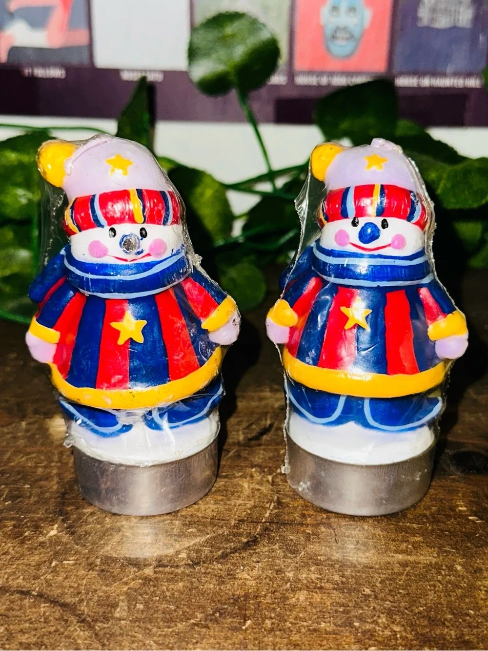 Christmas Snowman Figural Tea Light Candles